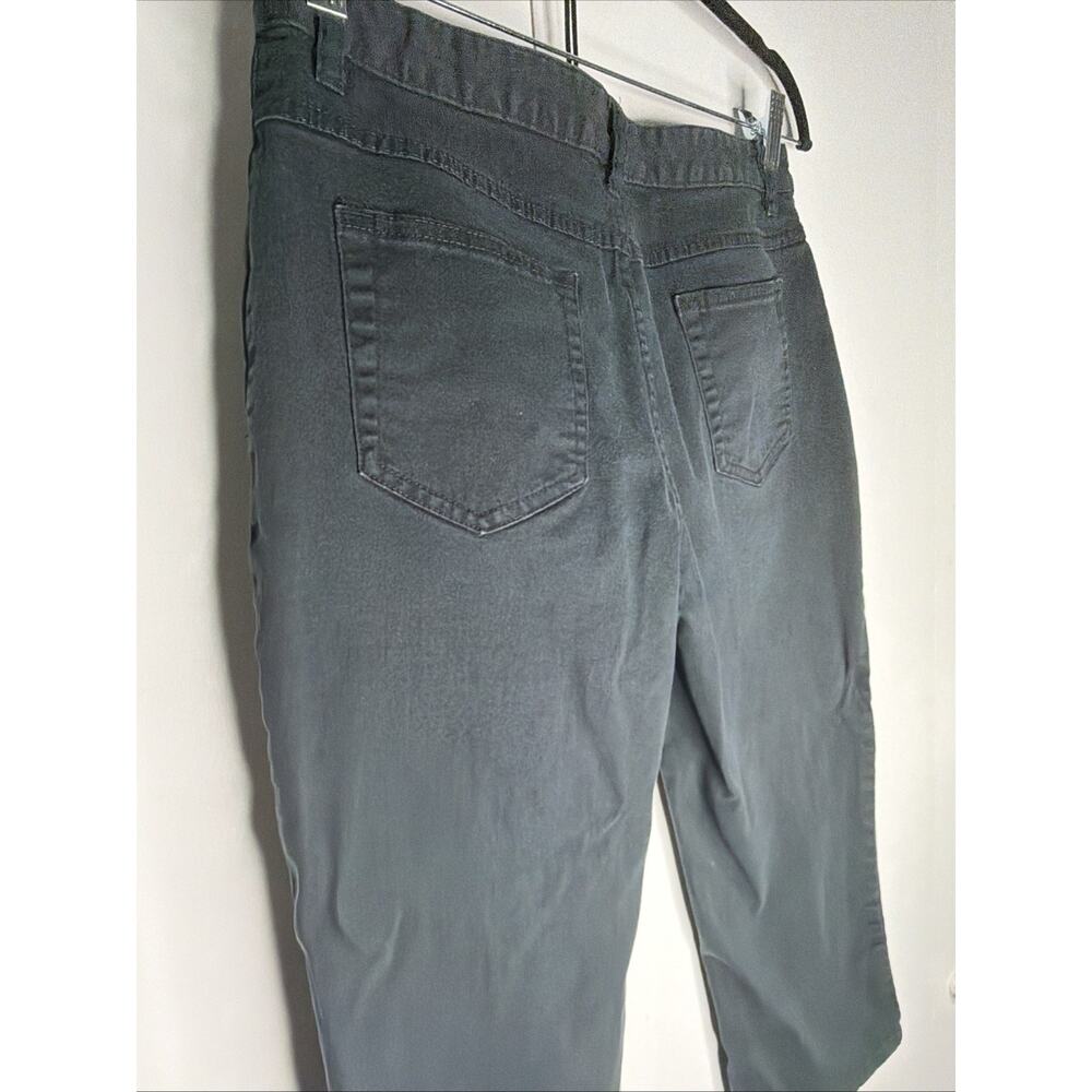 Women's Cherokee Stretch Cotton BlendCropped Pants Size 6 Black 5 Pocket Style - Picture 8 of 9